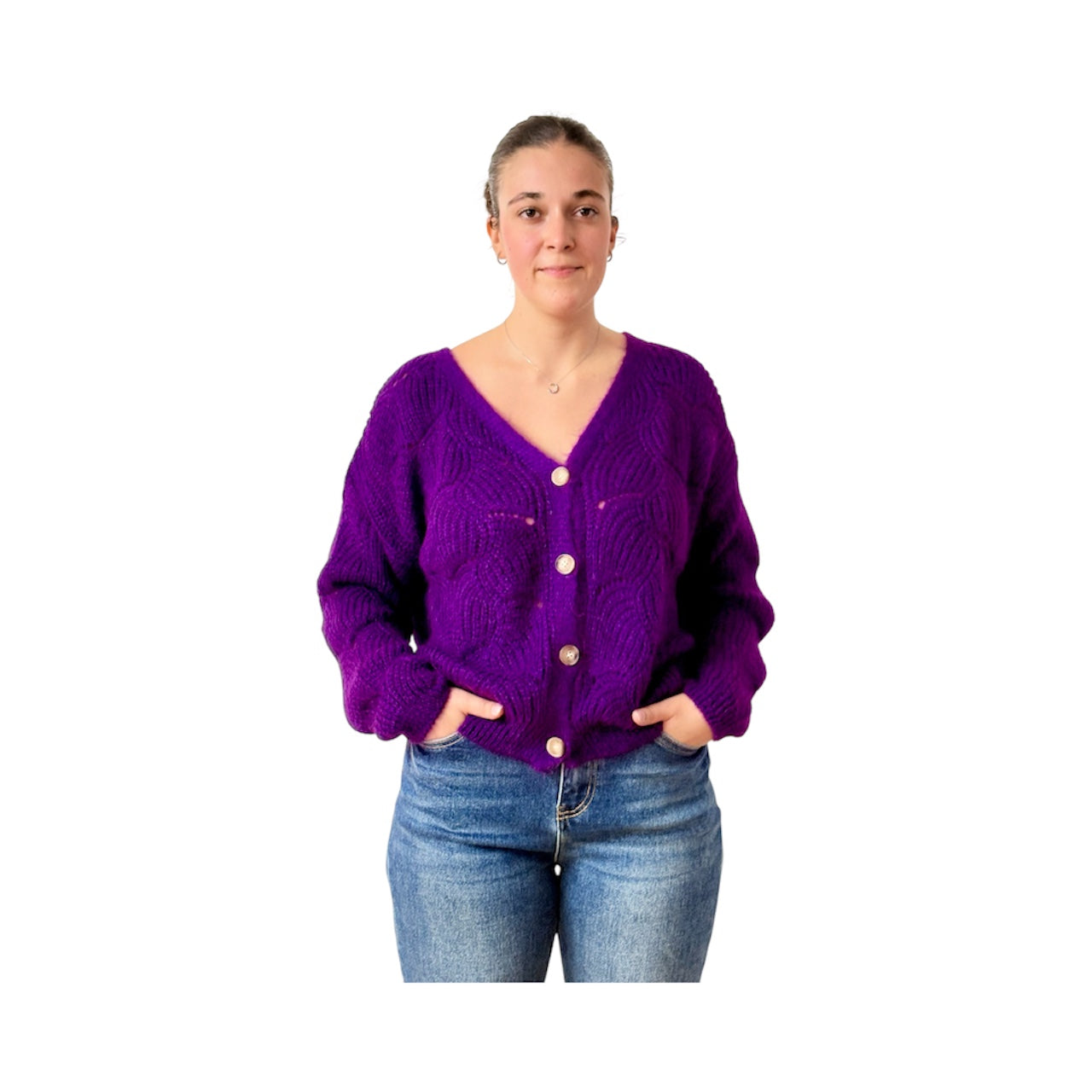 Cardigan loose mohair