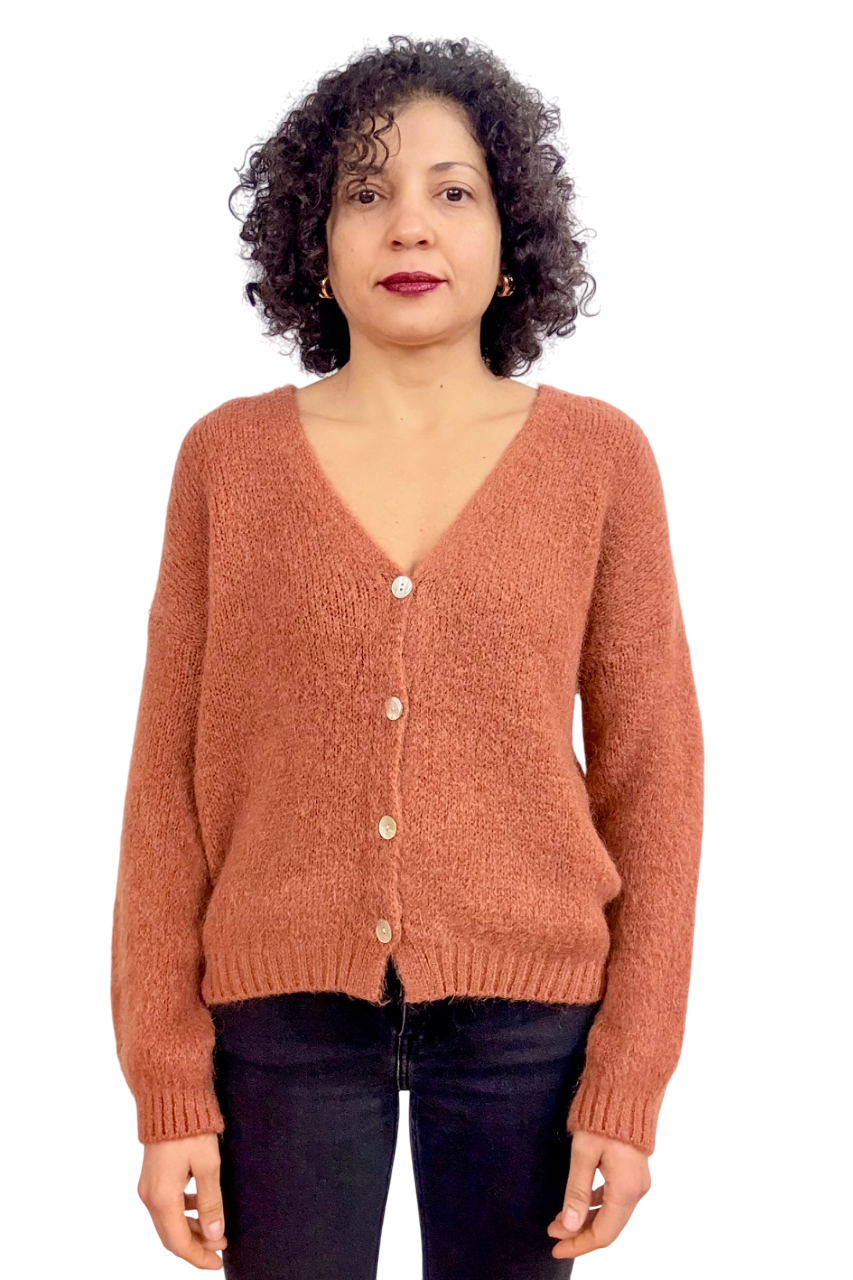 Cardigan kint button