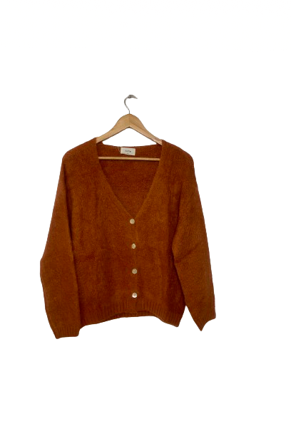 Cardigan wool button