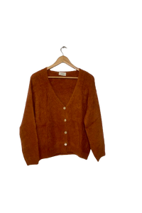 Cardigan wool button